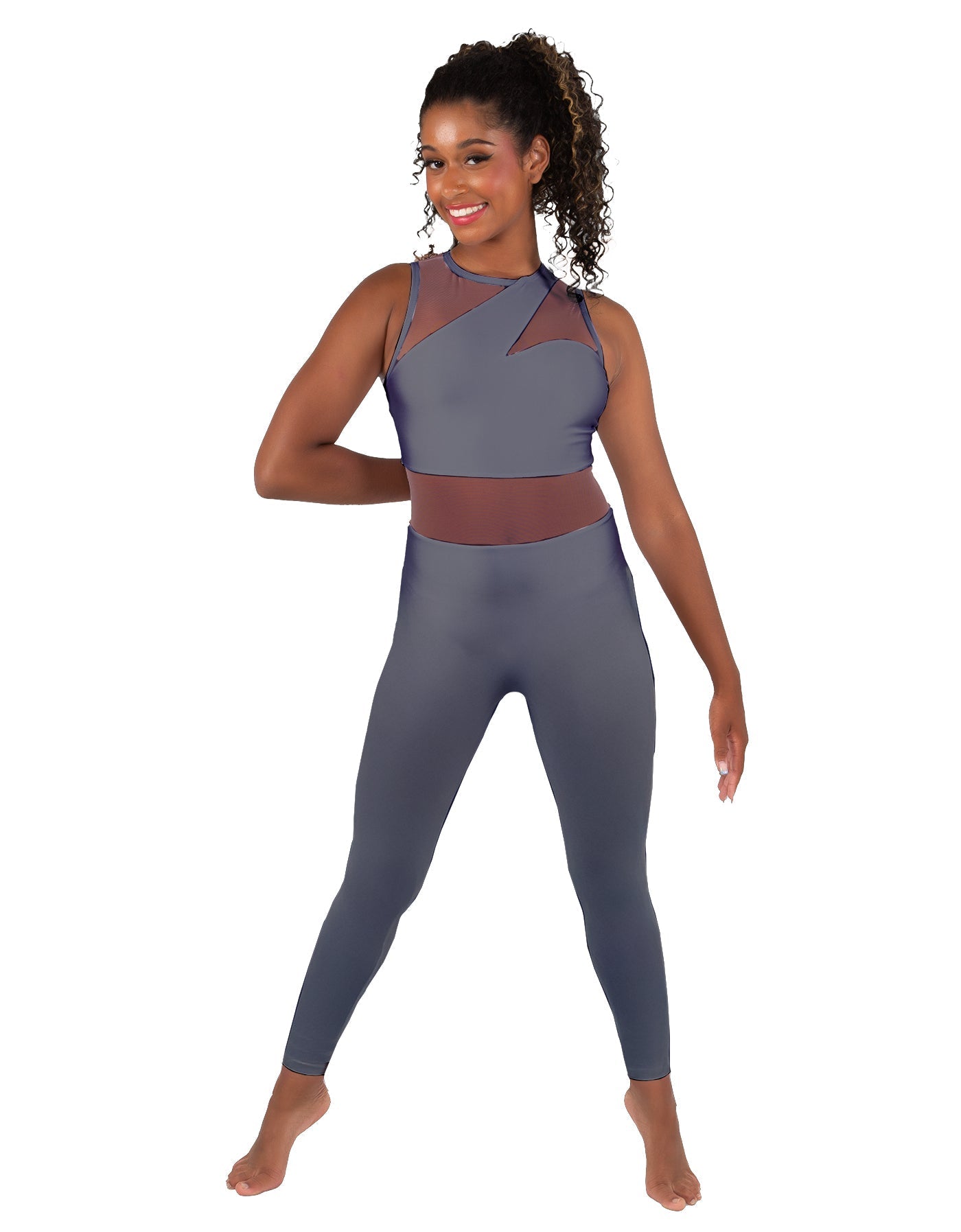 Solid Lycra Ambition Sleeveless Unitard