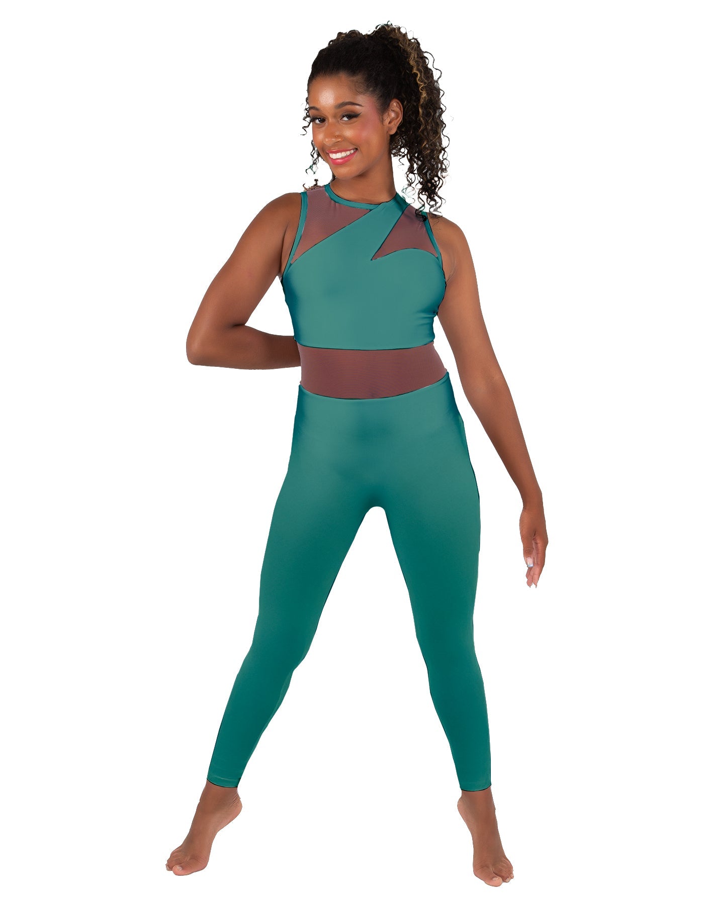 Solid Lycra Ambition Sleeveless Unitard