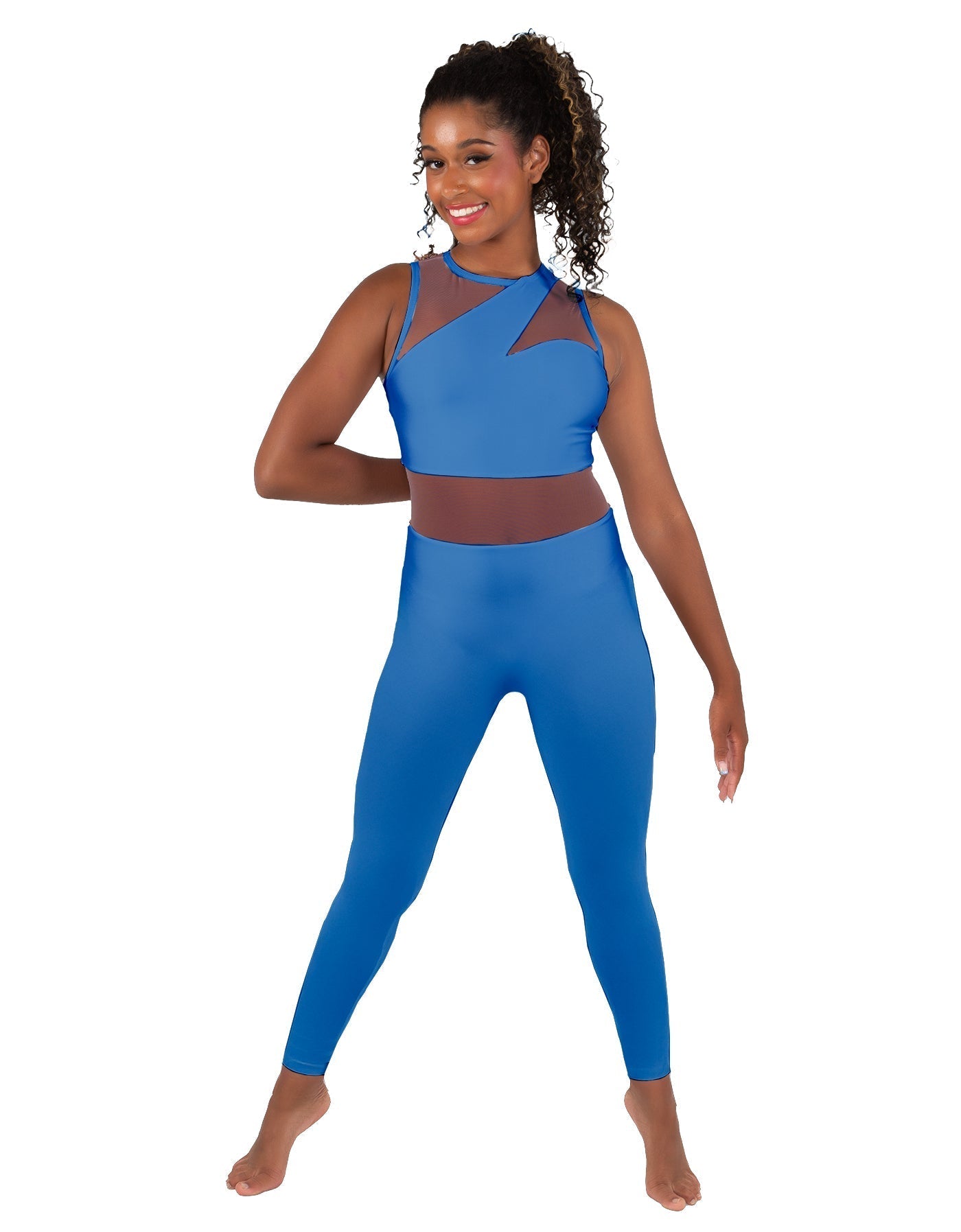 Solid Lycra Ambition Sleeveless Unitard