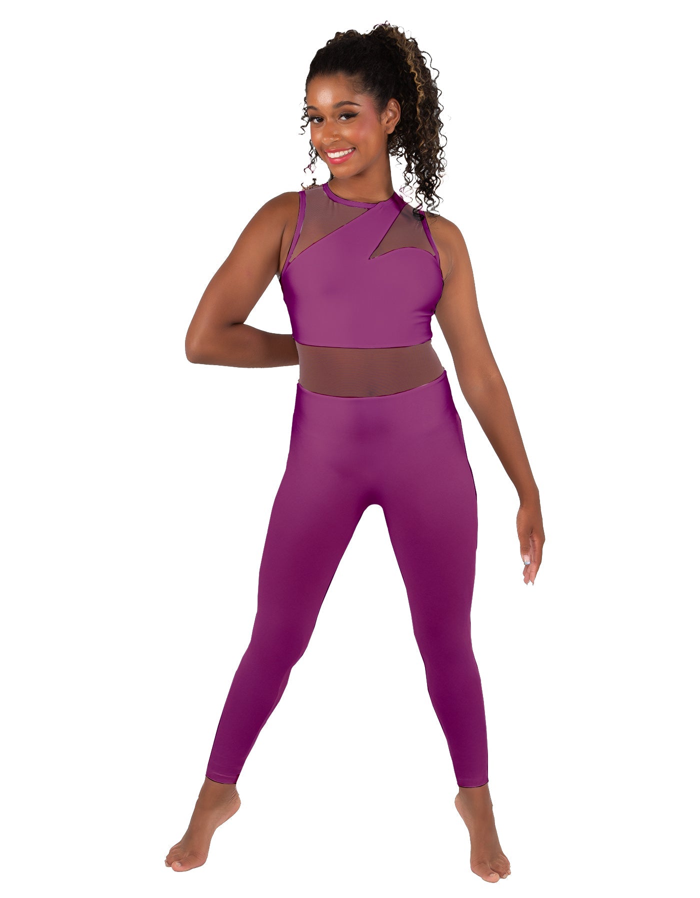 Solid Lycra Ambition Sleeveless Unitard