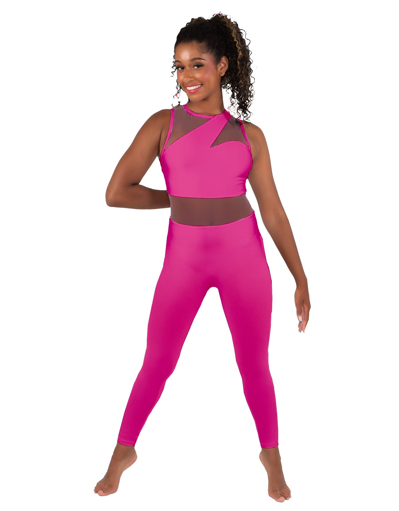 Solid Lycra Ambition Sleeveless Unitard