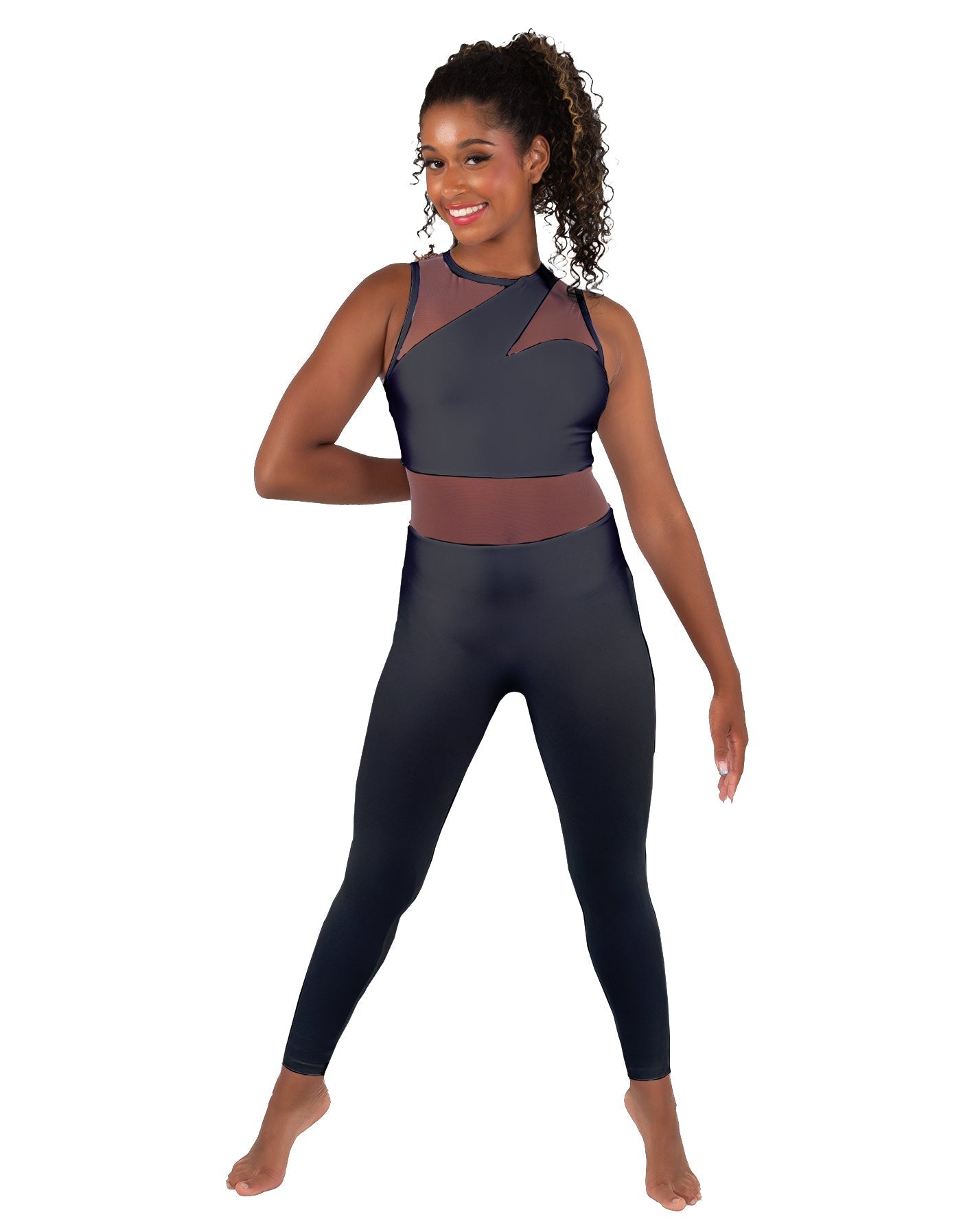 Solid Lycra Ambition Sleeveless Unitard