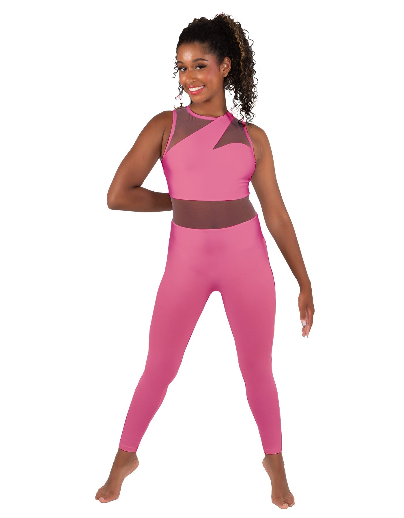 Solid Lycra Ambition Sleeveless Unitard