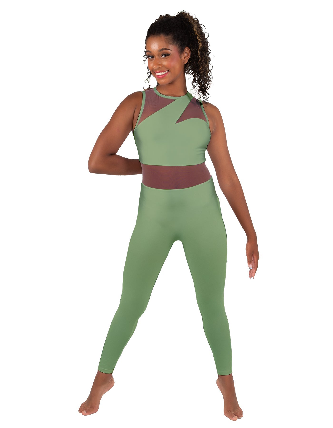 Solid Lycra Ambition Sleeveless Unitard