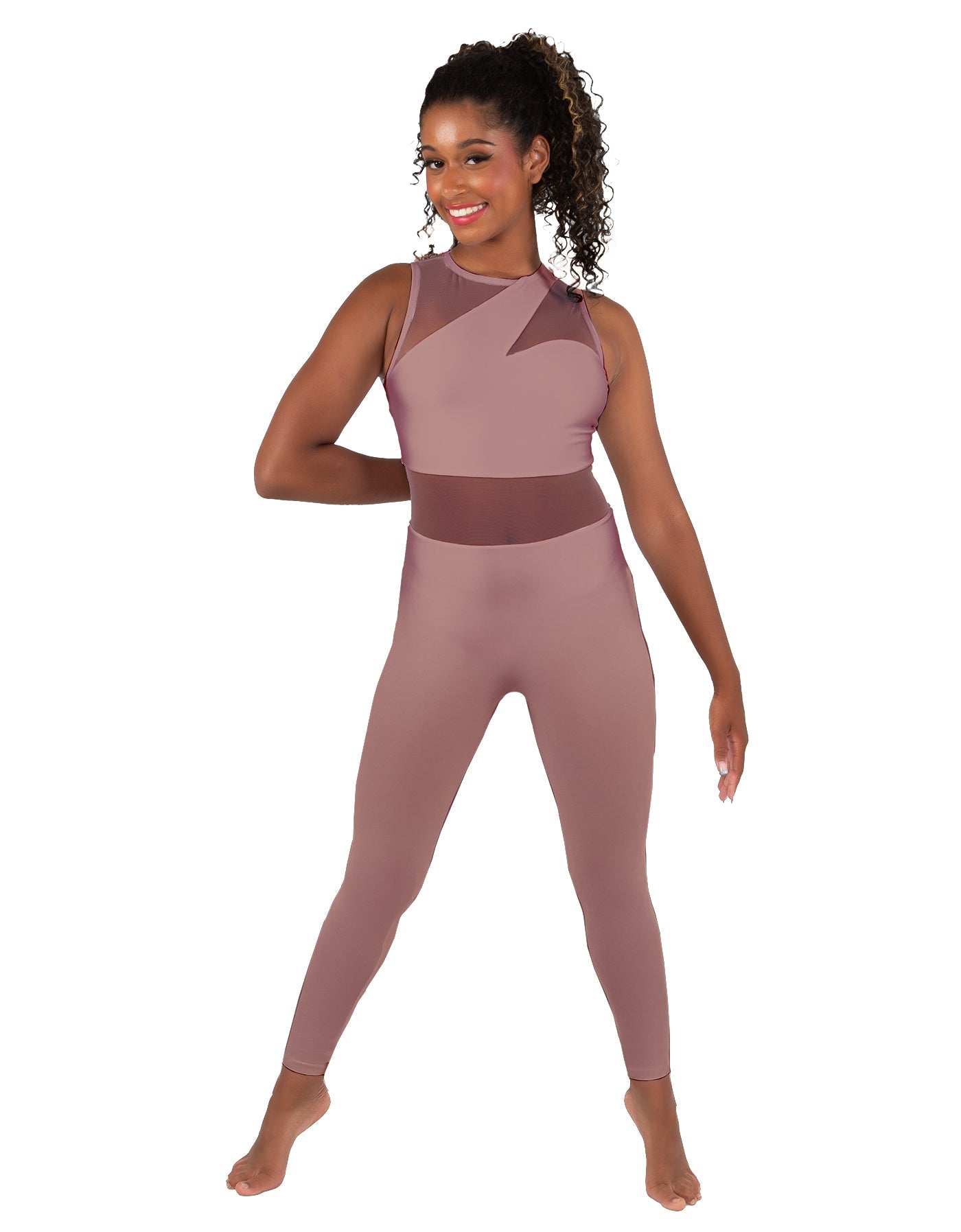 Solid Lycra Ambition Sleeveless Unitard