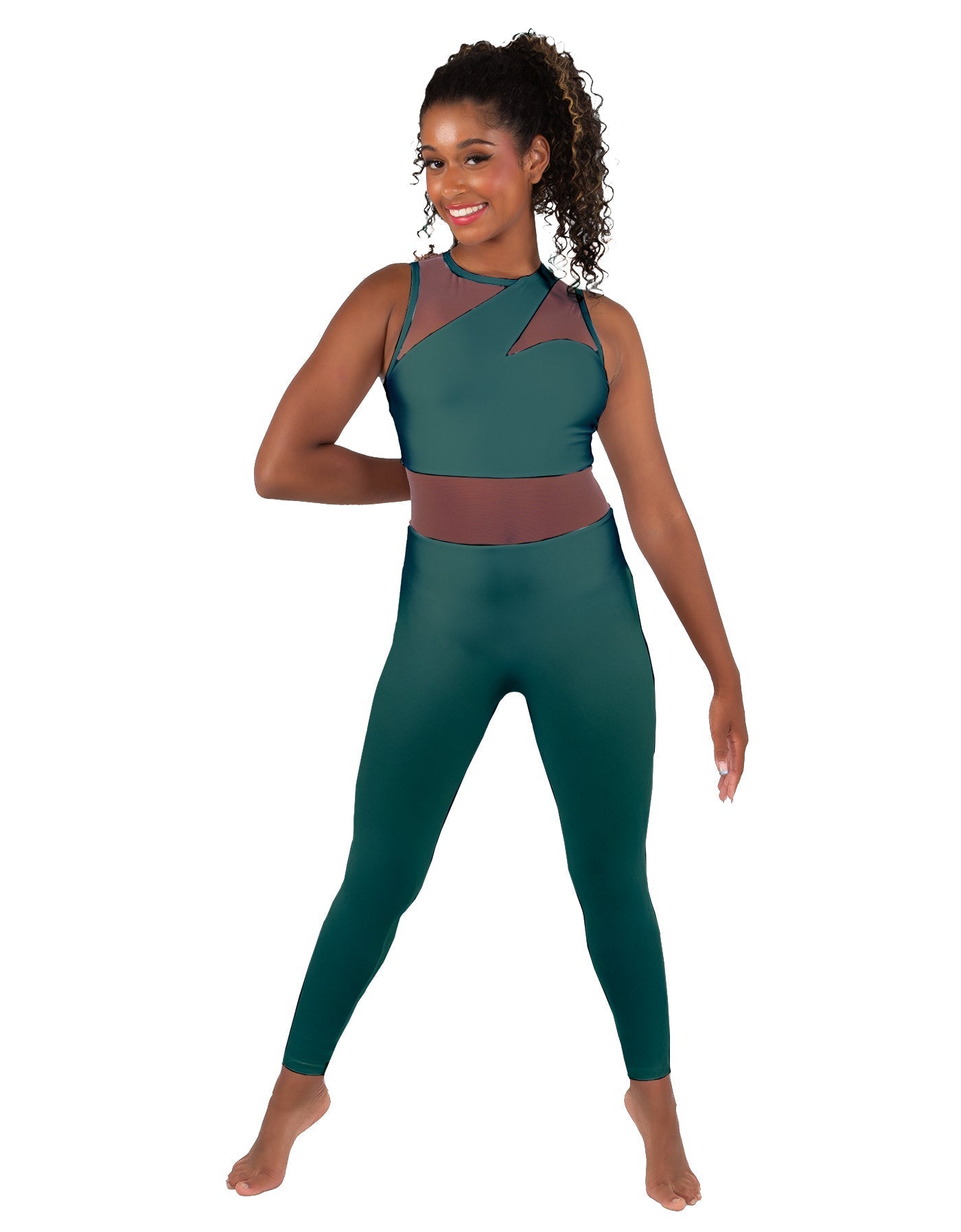 Solid Lycra Ambition Sleeveless Unitard