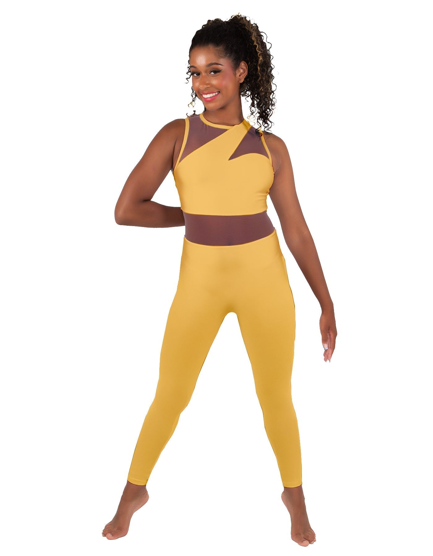 Solid Lycra Ambition Sleeveless Unitard