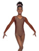 Solid Lycra Mesh LS V Neck Leotard Gymnastics