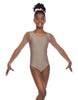 Solid Lycra Mesh LS Round Neck Leotard Gymnastics