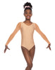 Solid Lycra Mesh LS Round Neck Leotard Gymnastics
