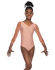 Solid Lycra Mesh 3/4 Sleeve V-Neck Leotard Gymnastics