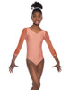 Solid Lycra Mesh 3/4 Sleeve V-Neck Leotard Gymnastics