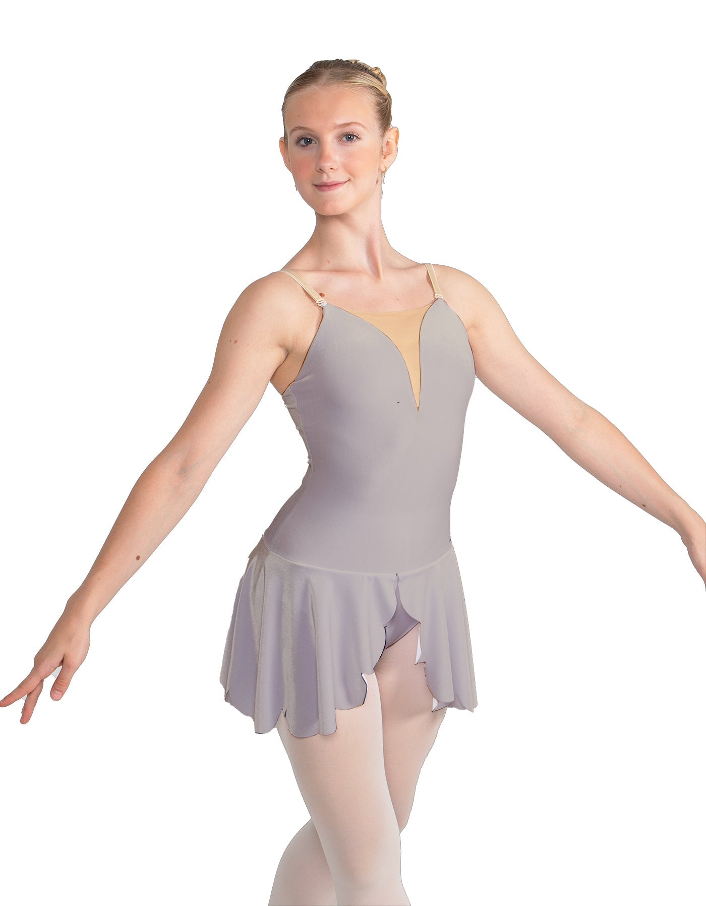 Solid Lycra Regal Leotard with Peplum