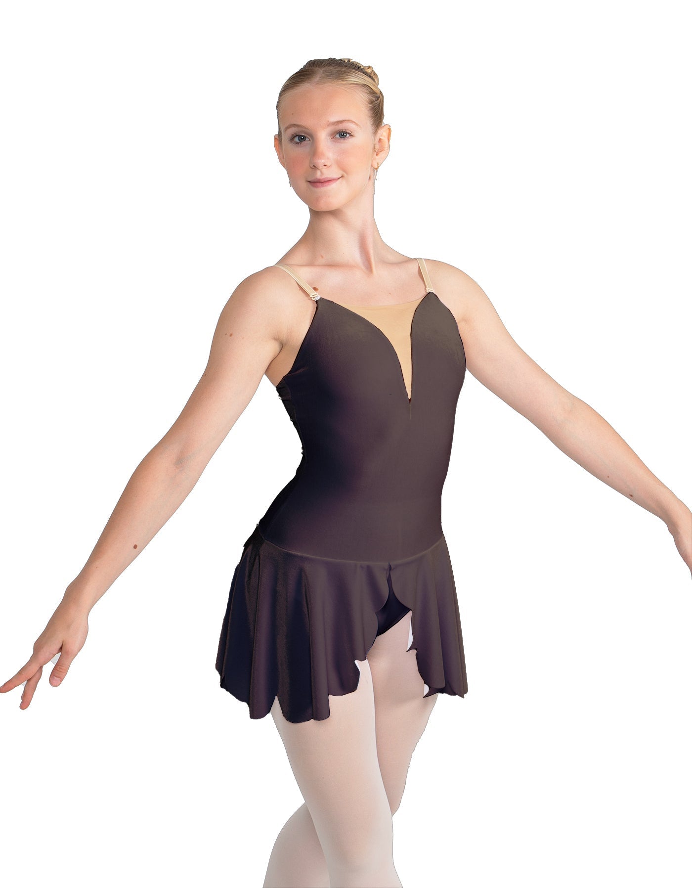 Solid Lycra Regal Leotard with Peplum