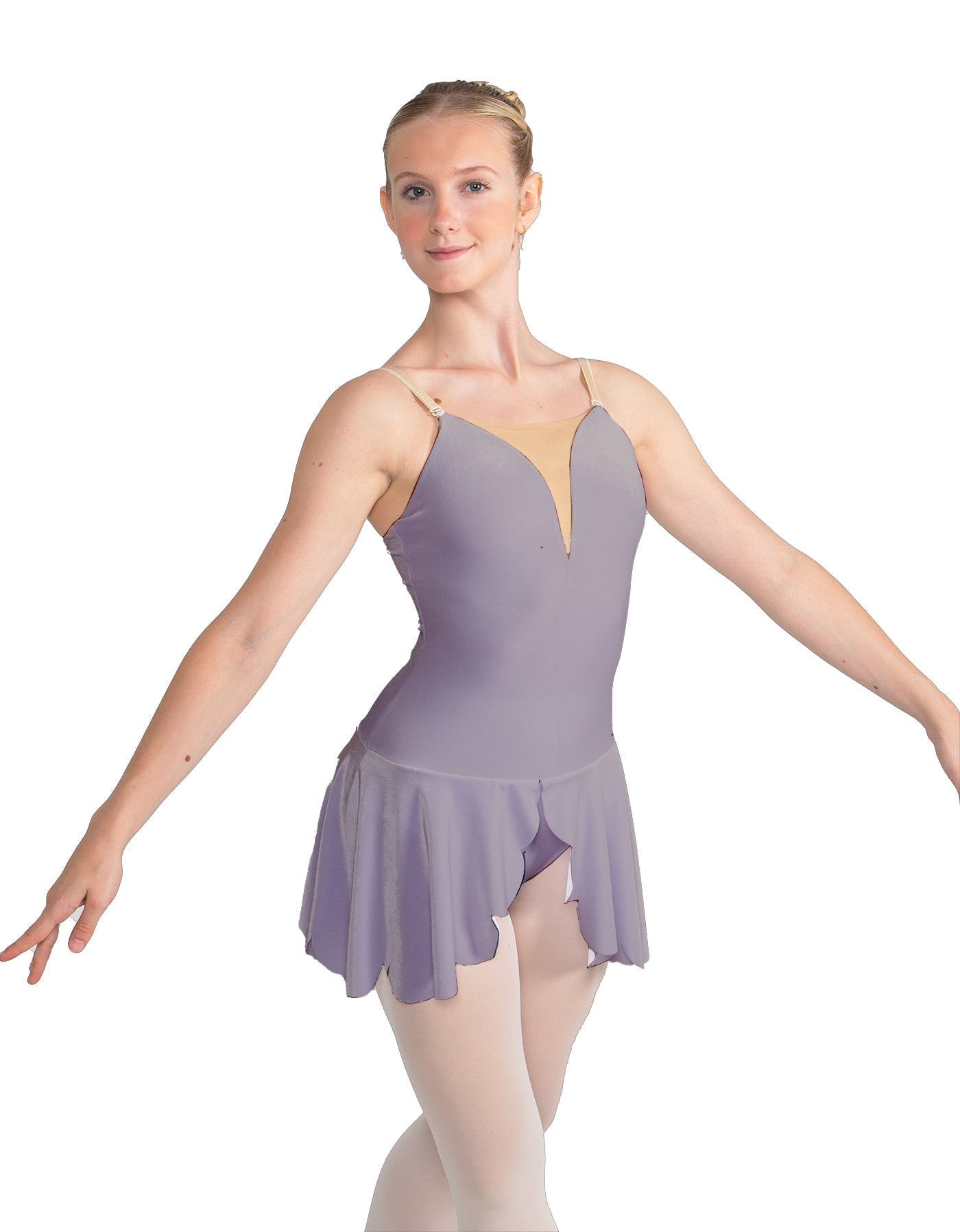 Solid Lycra Regal Leotard with Peplum