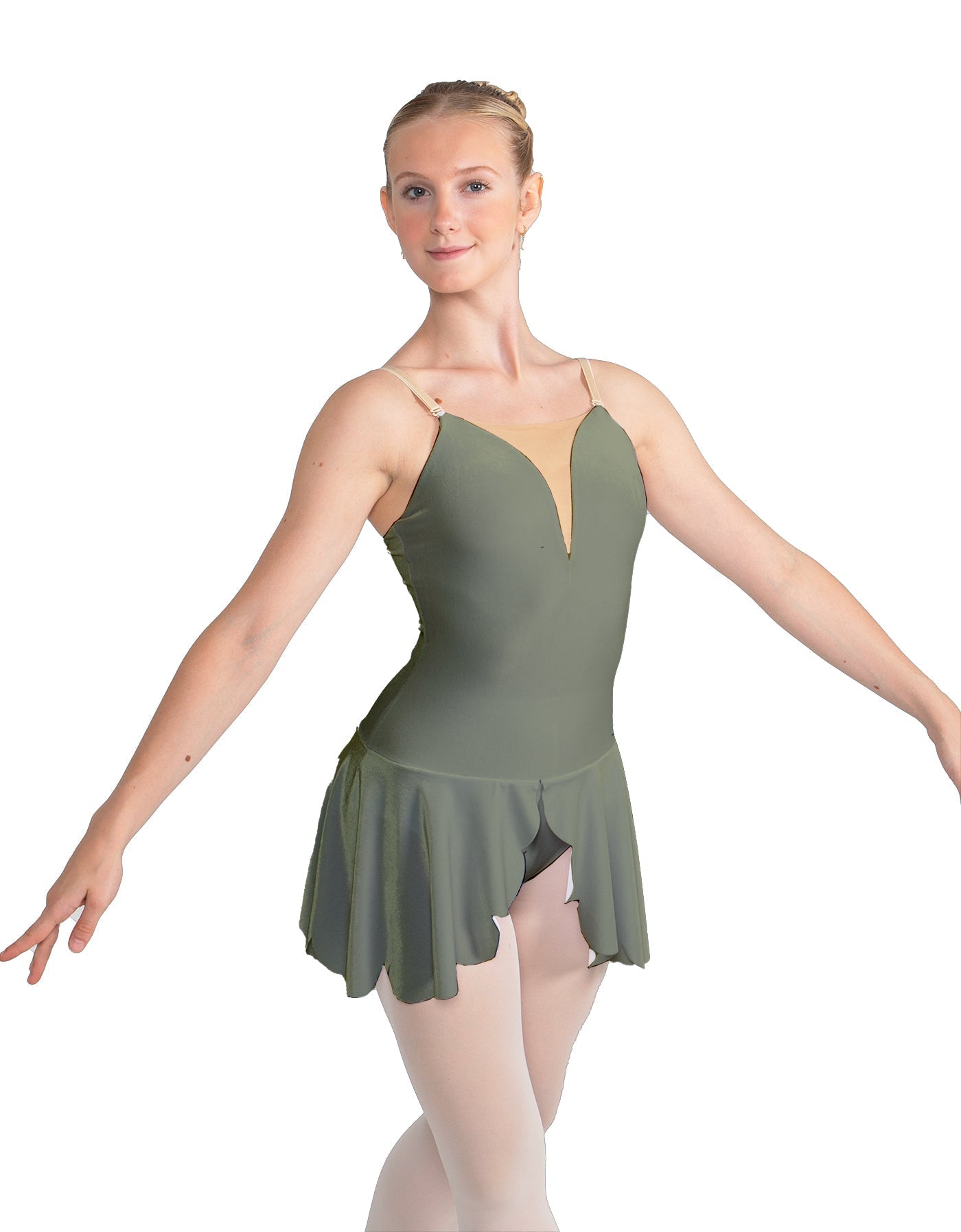 Solid Lycra Regal Leotard with Peplum