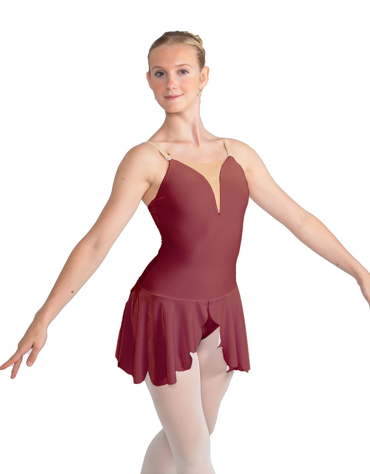 Solid Lycra Regal Leotard with Peplum