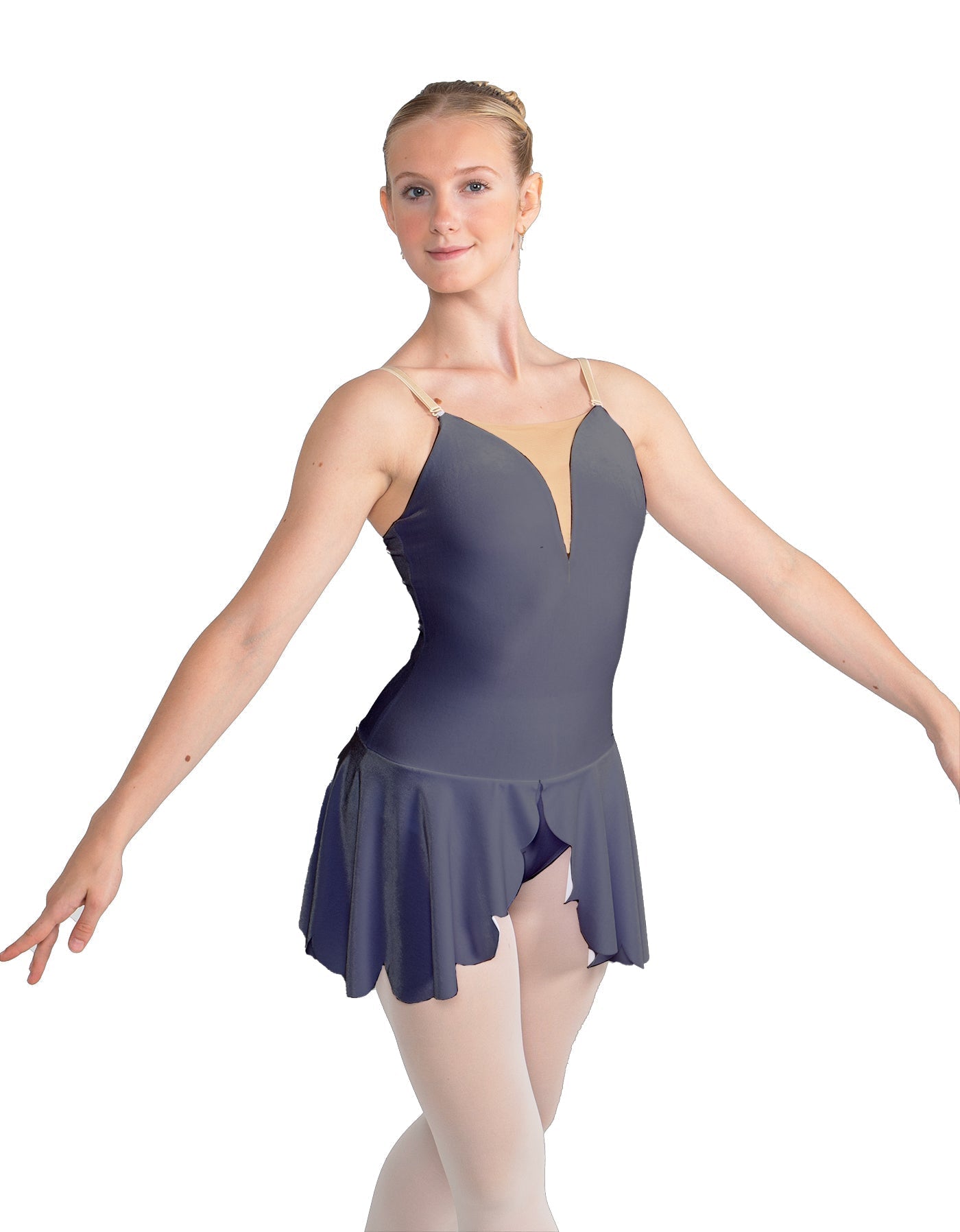 Solid Lycra Regal Leotard with Peplum