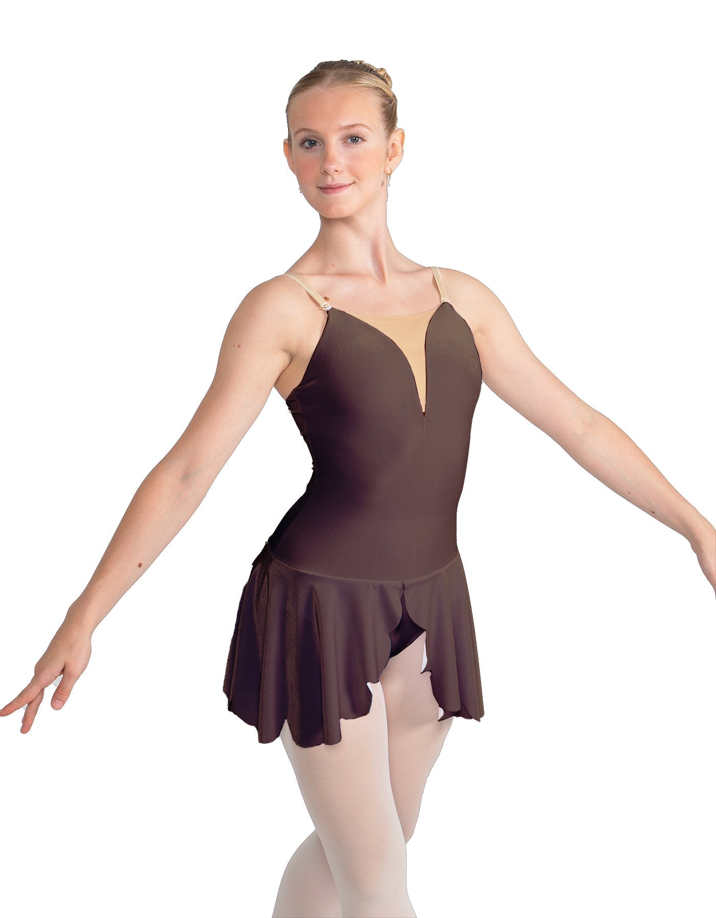 Solid Lycra Regal Leotard with Peplum
