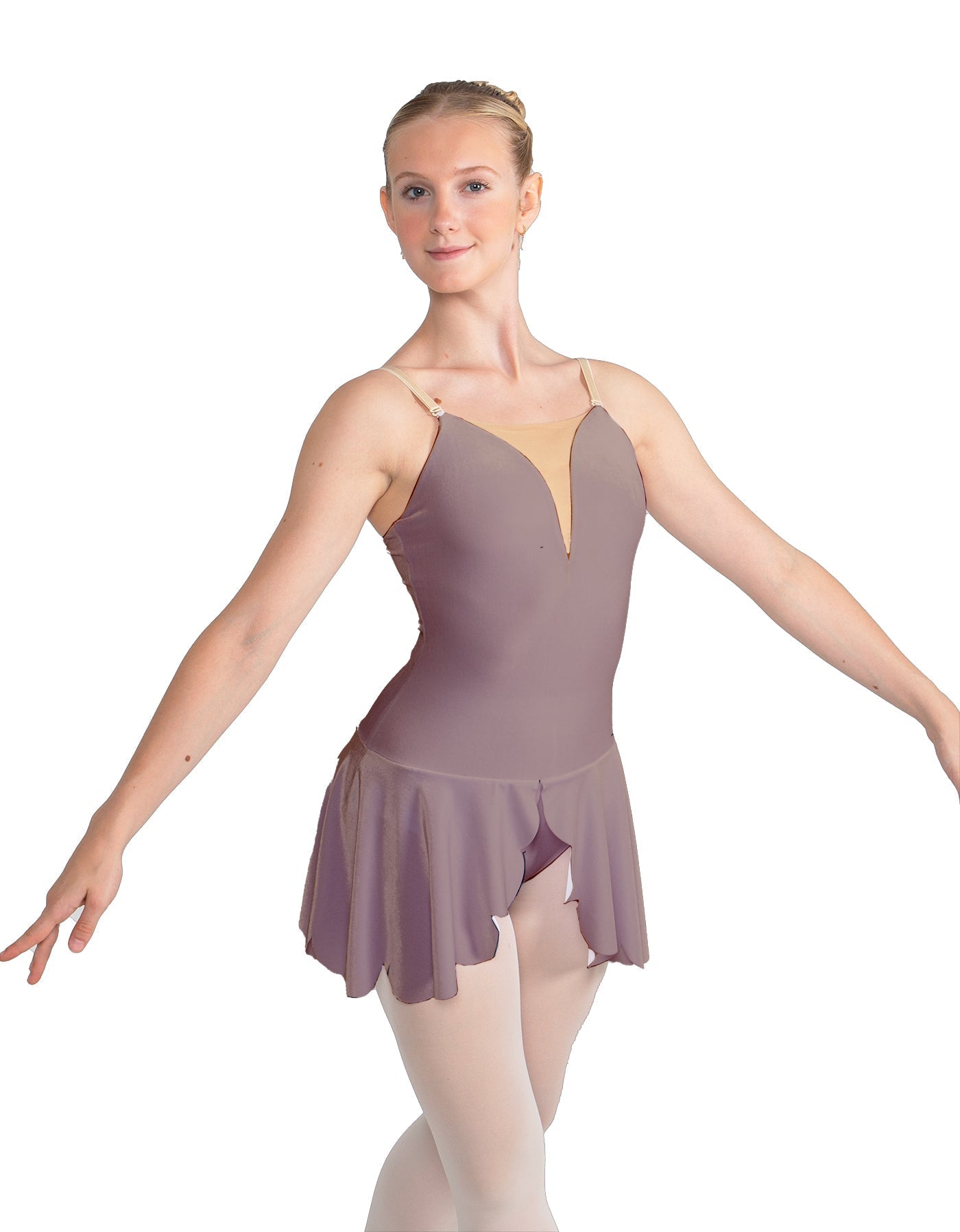 Solid Lycra Regal Leotard with Peplum