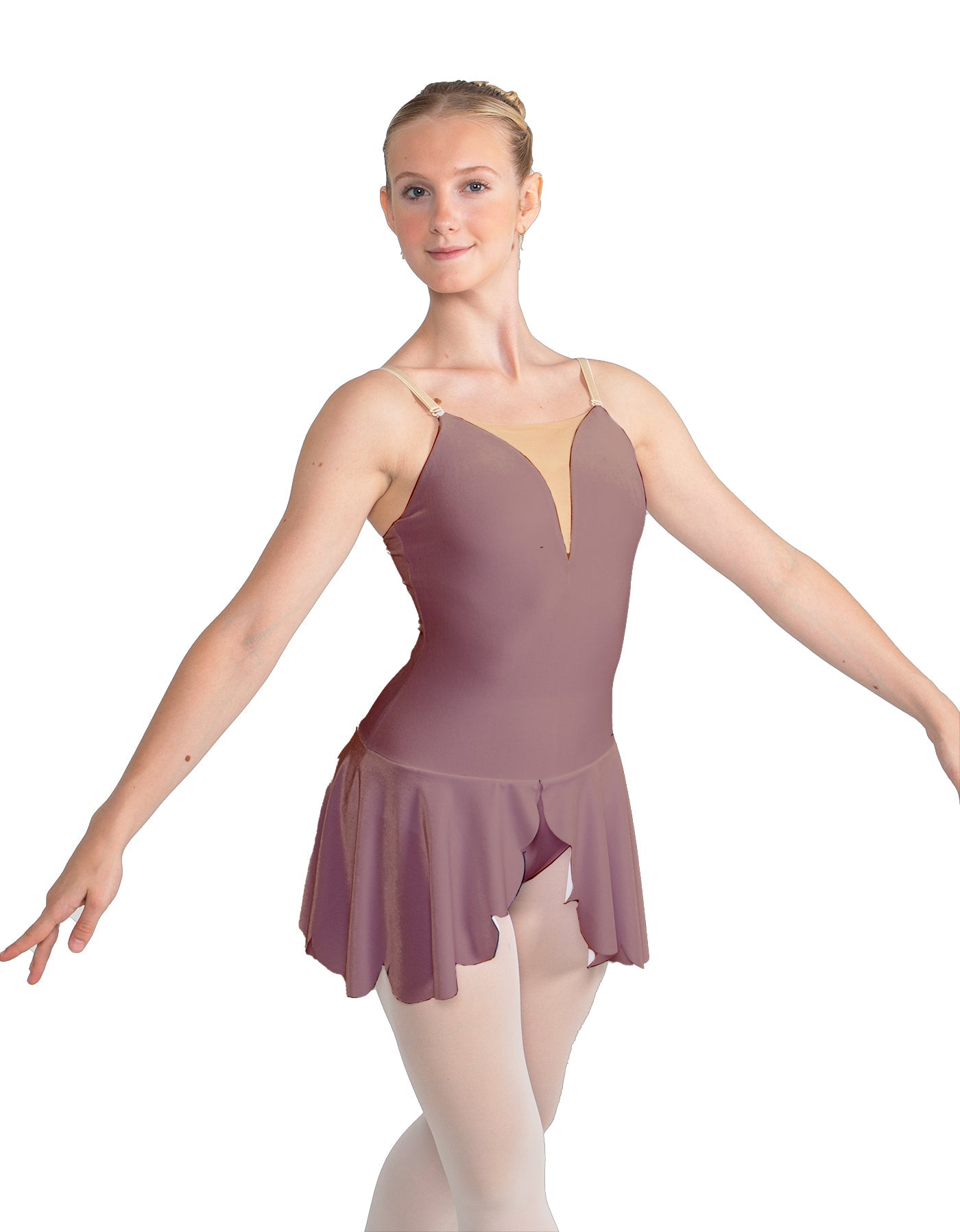 Solid Lycra Regal Leotard with Peplum