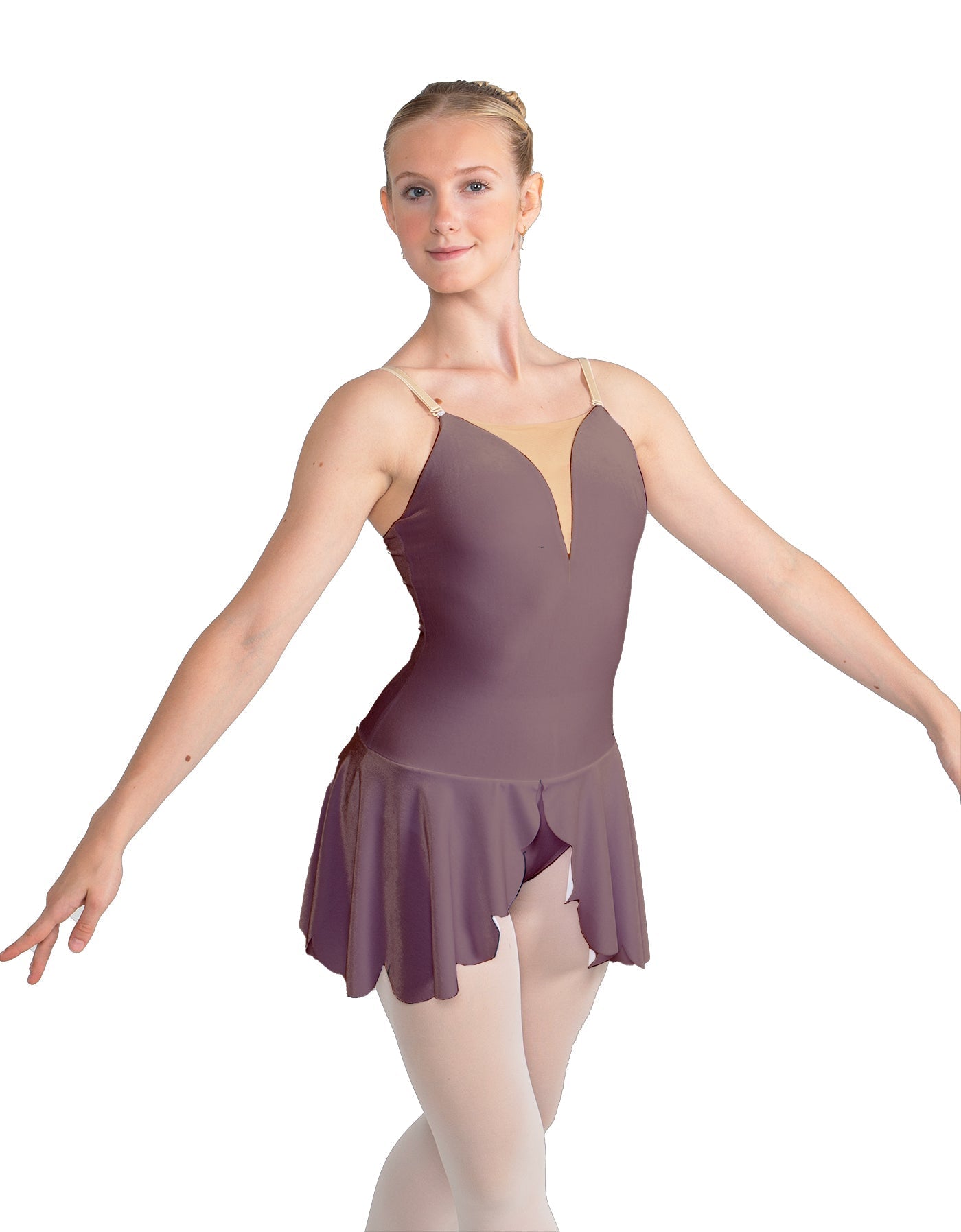 Solid Lycra Regal Leotard with Peplum