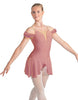Solid Lycra Regal Leotard with Peplum and Sleeves