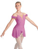 Solid Lycra Regal Leotard with Peplum and Sleeves