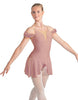 Solid Lycra Regal Leotard with Peplum and Sleeves