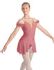 Solid Lycra Regal Leotard with Peplum and Sleeves