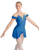 Solid Lycra Regal Leotard with Peplum and Sleeves