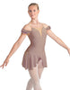 Solid Lycra Regal Leotard with Peplum and Sleeves