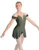 Solid Lycra Regal Leotard with Peplum and Sleeves