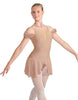 Solid Lycra Regal Leotard with Peplum and Sleeves