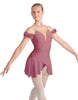 Solid Lycra Regal Leotard with Peplum and Sleeves