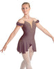 Solid Lycra Regal Leotard with Peplum and Sleeves