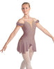 Solid Lycra Regal Leotard with Peplum and Sleeves
