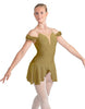 Solid Lycra Regal Leotard with Peplum and Sleeves