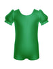 Solid Lycra Puff Sleeve Biketard