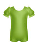 Solid Lycra Puff Sleeve Biketard