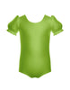 Solid Lycra Puff Sleeve Leotard