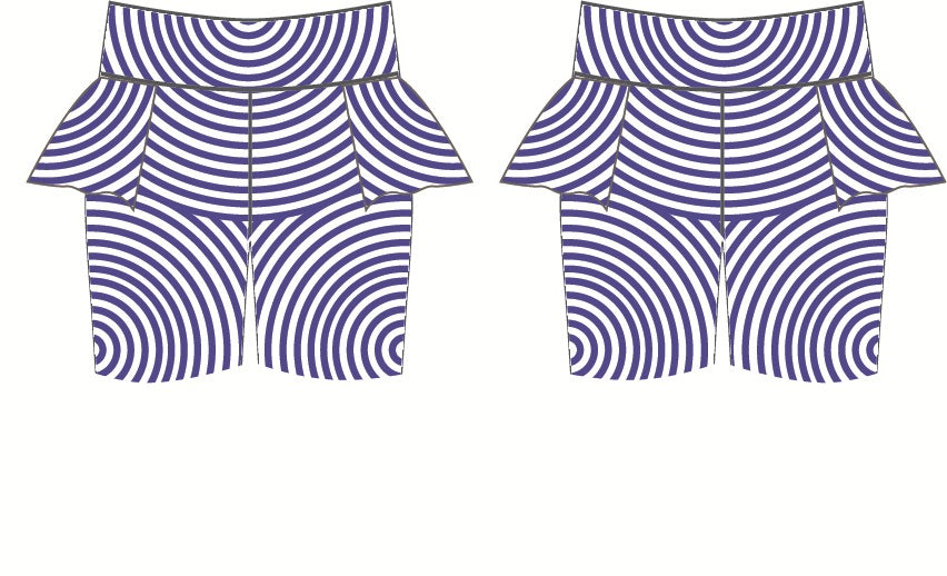 Custom Fashion Nor Cal Peplum Bike Shorts