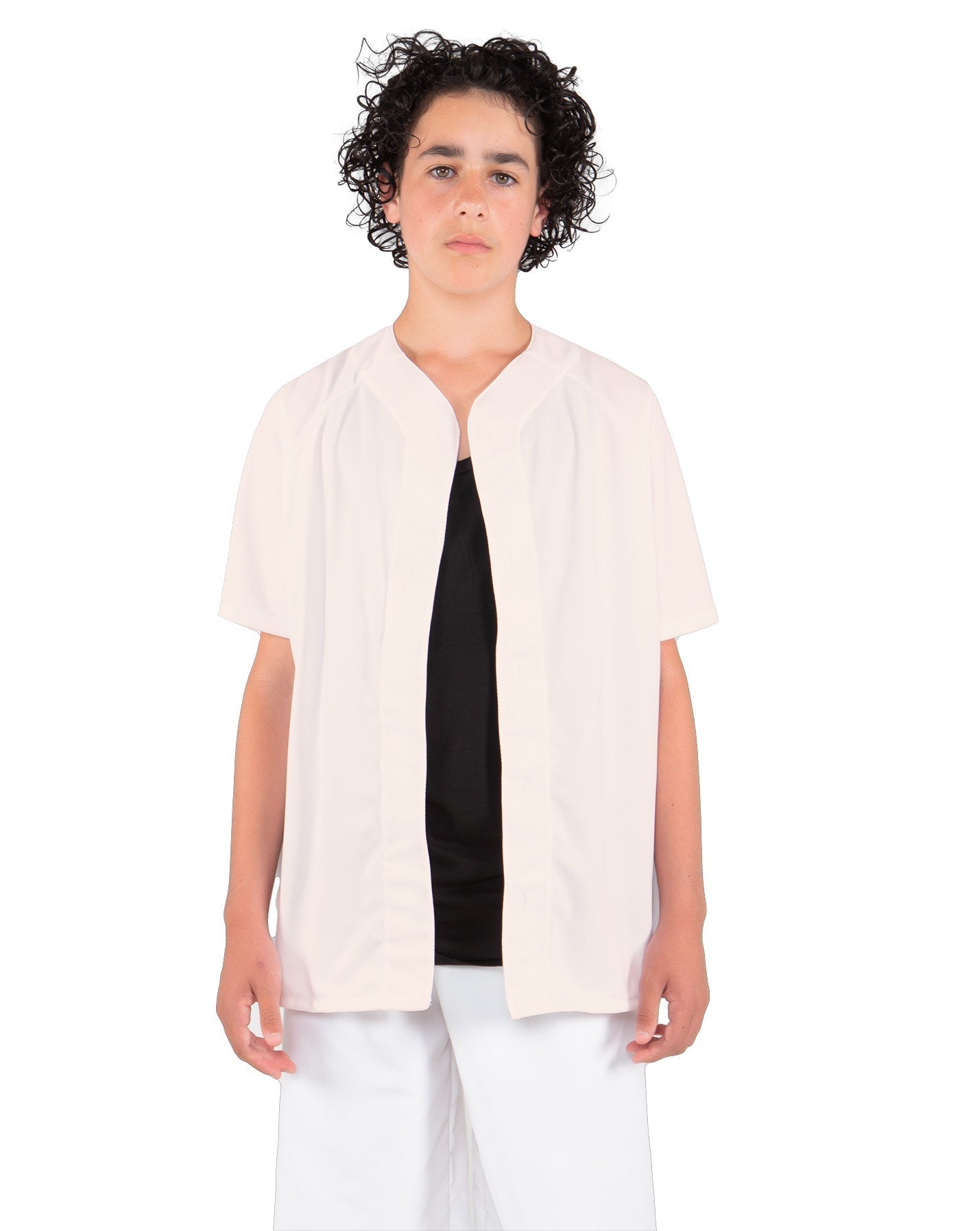 Solid Baseball Jersey With Snaps