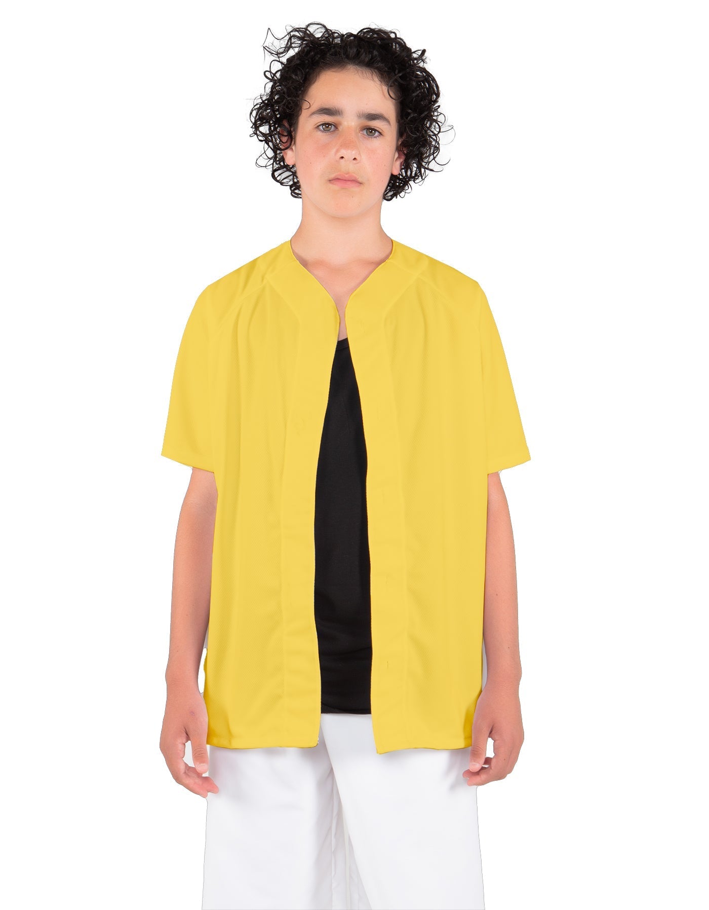 Solid Baseball Jersey With Snaps