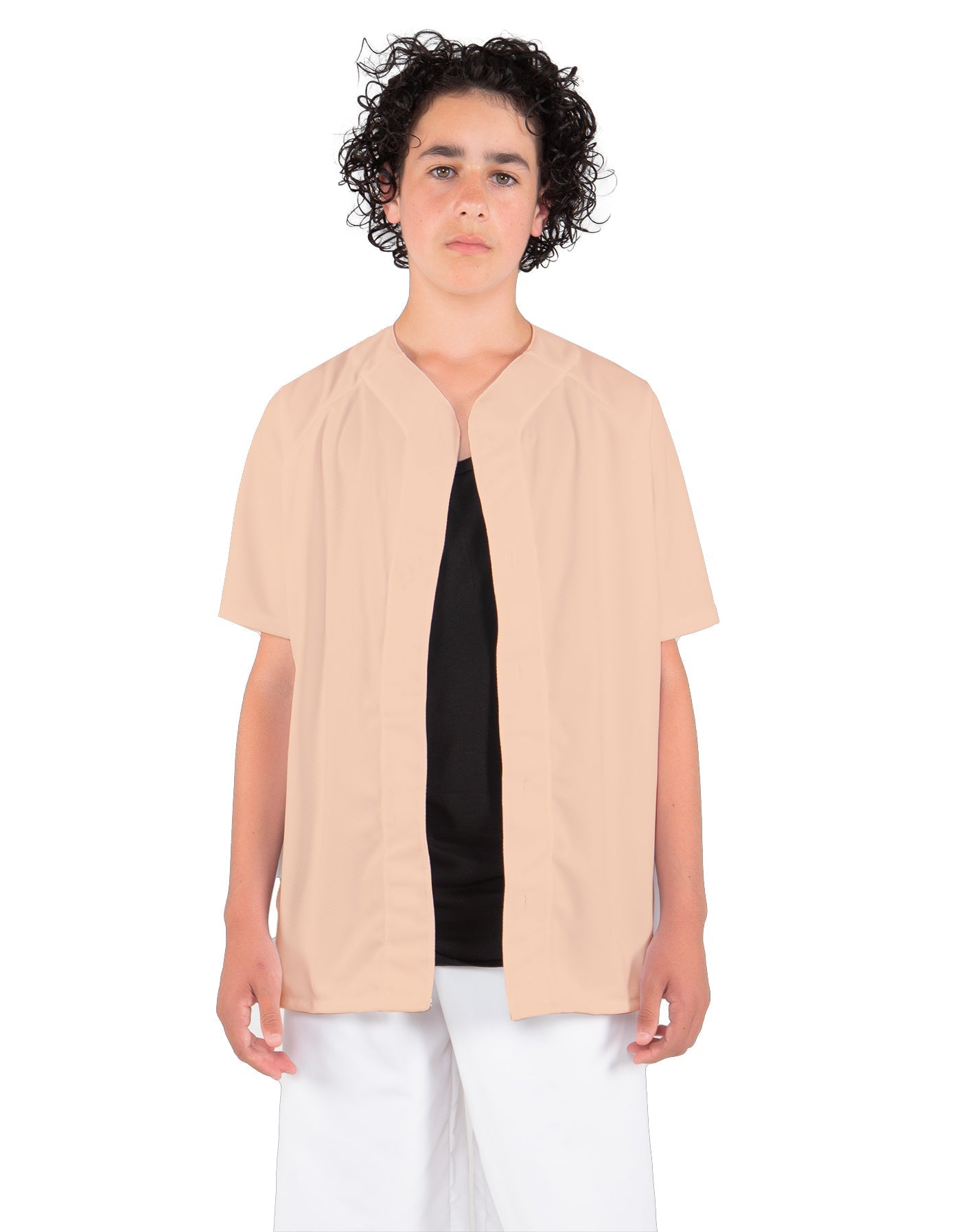 Solid Baseball Jersey With Snaps