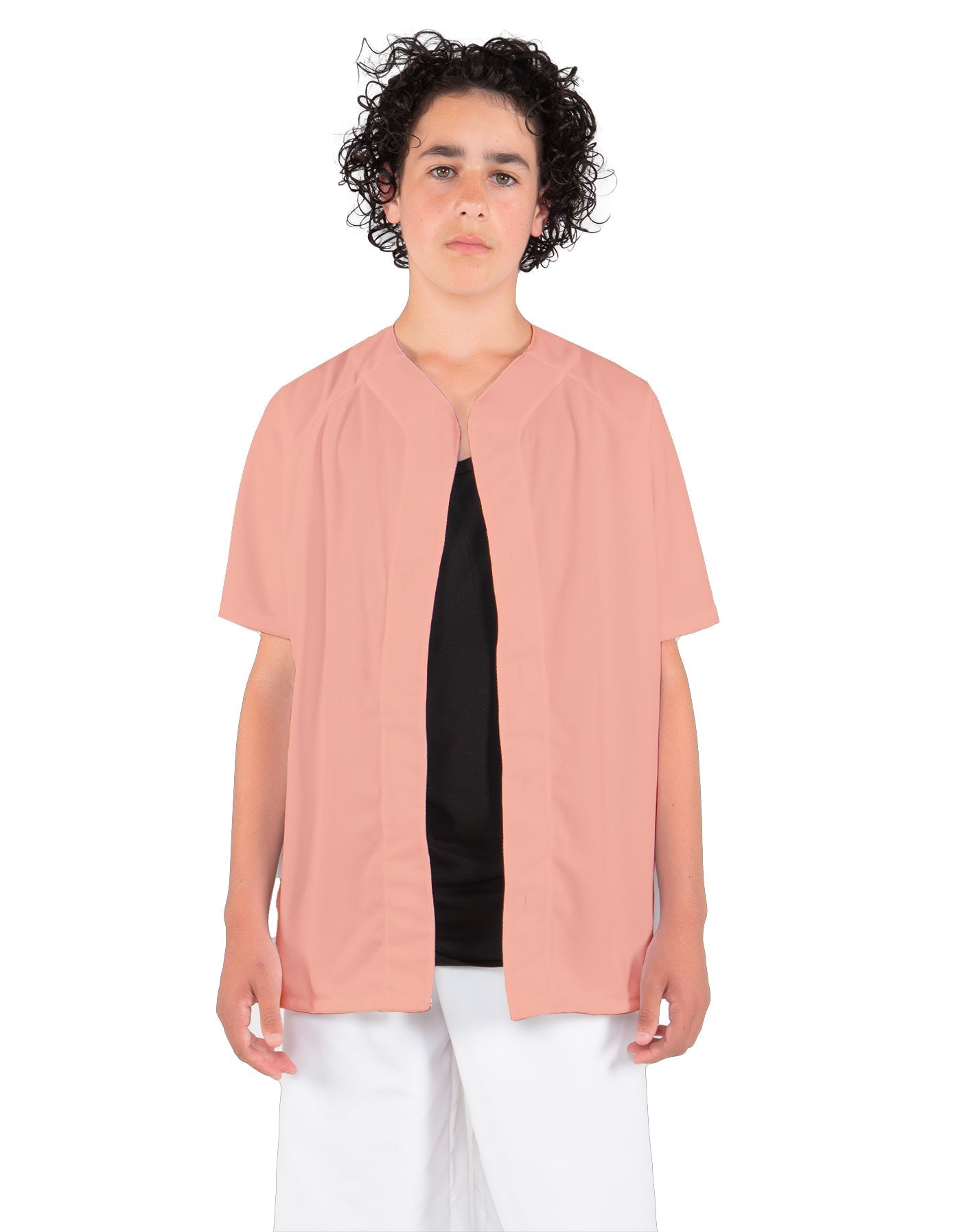 Solid Baseball Jersey With Snaps