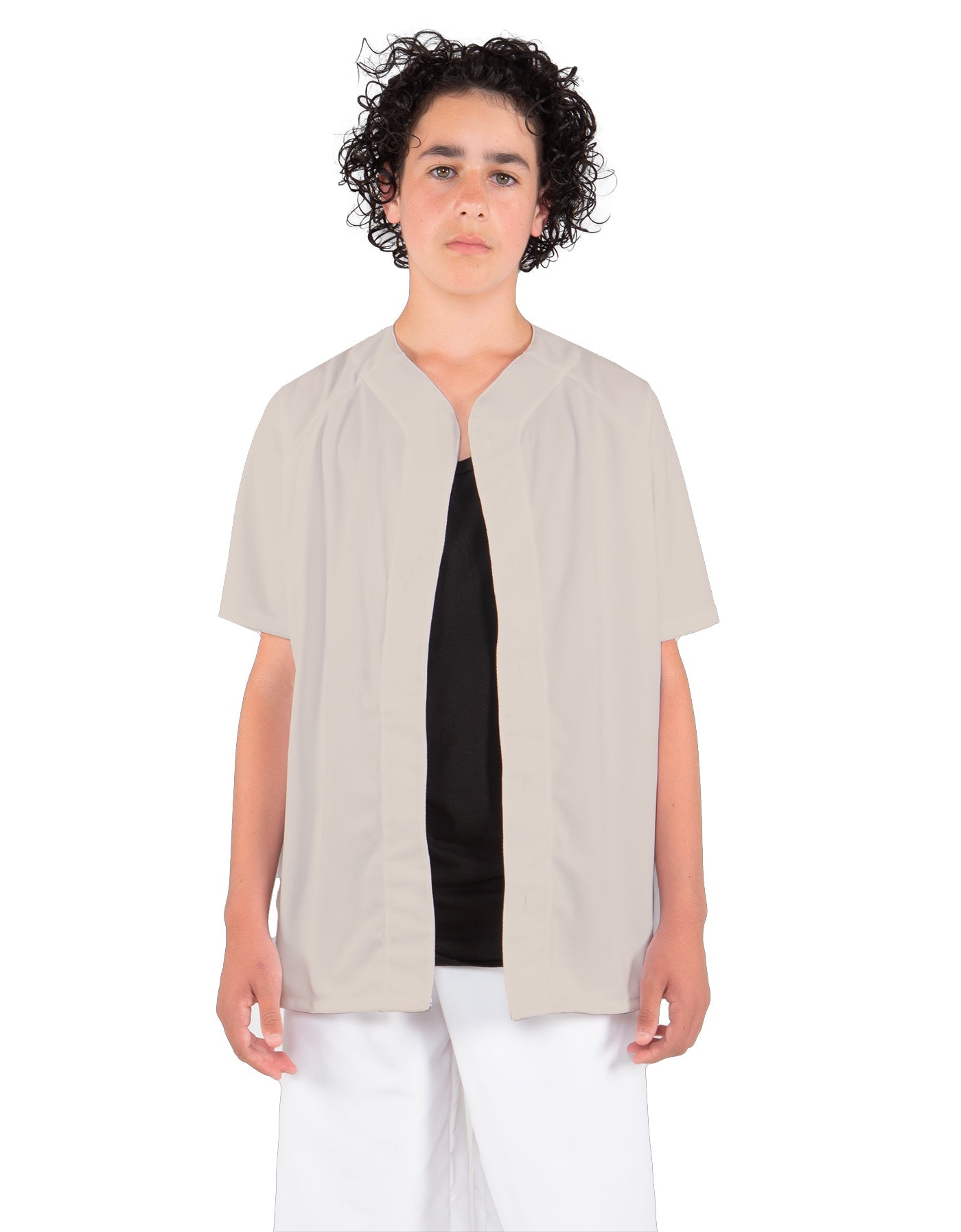 Solid Baseball Jersey With Snaps