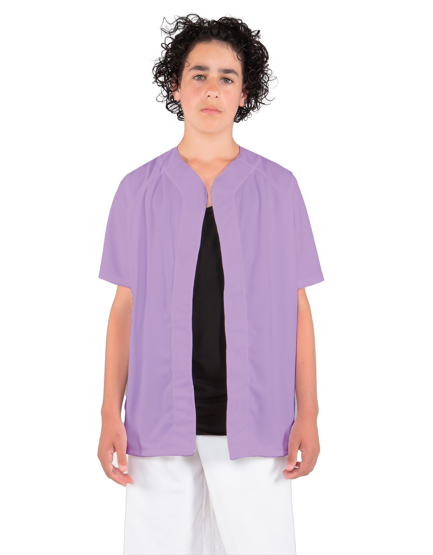 Solid Baseball Jersey With Snaps