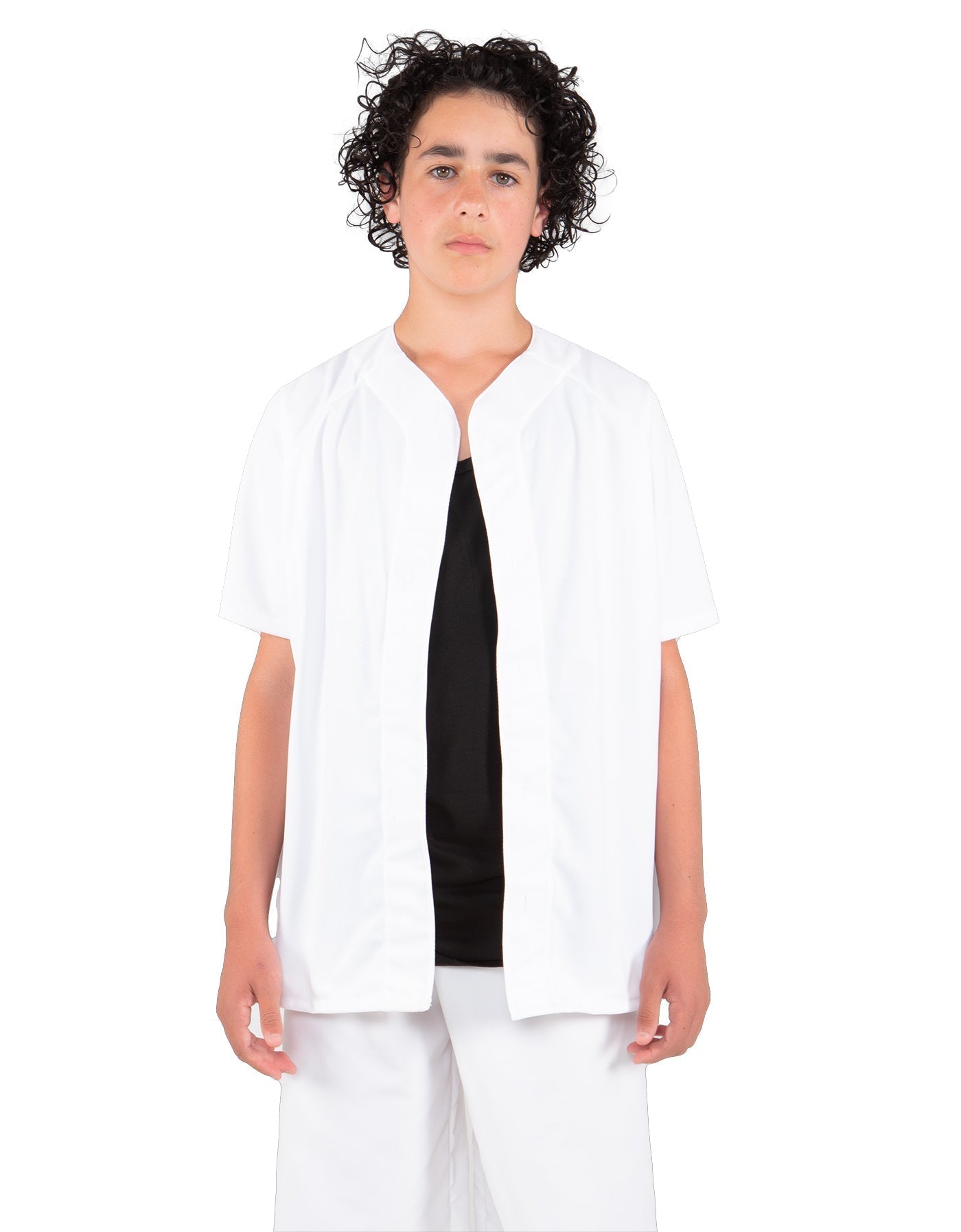 Solid Baseball Jersey With Snaps
