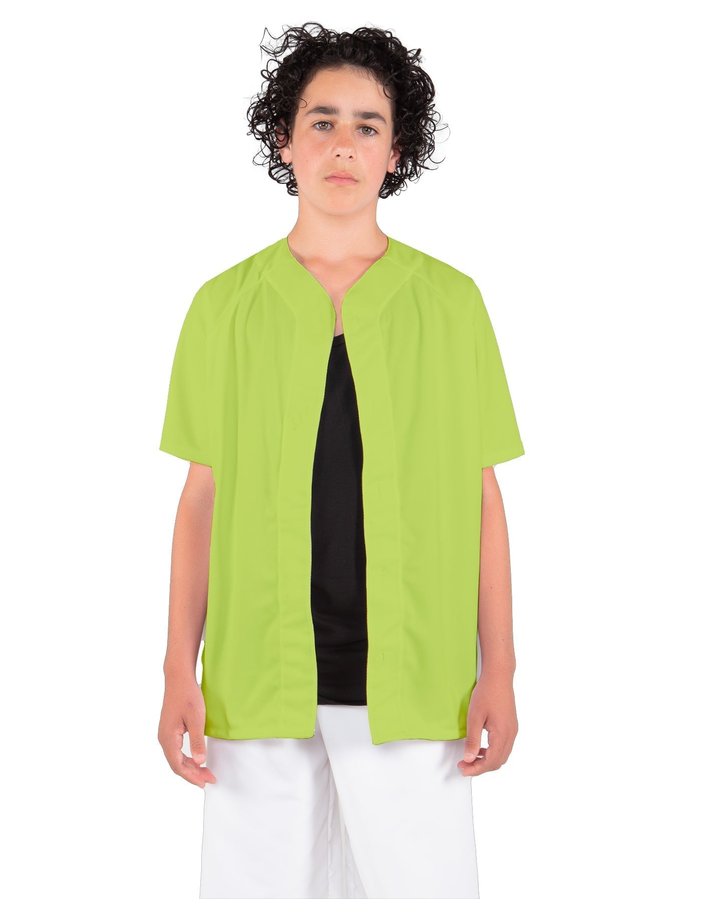 Solid Baseball Jersey With Snaps